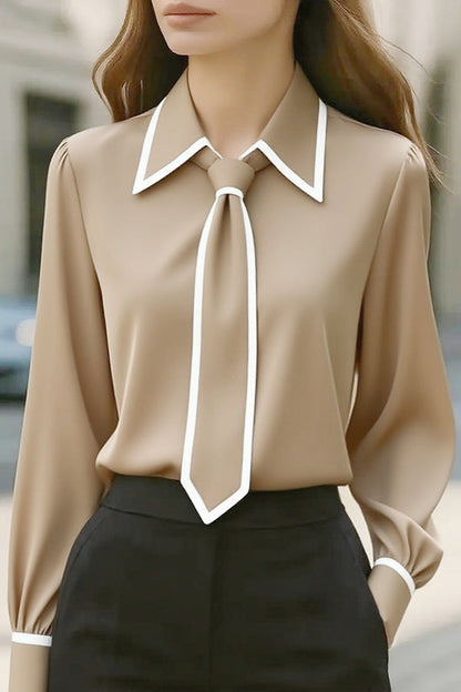 Blusa Casual con Lazo Satinada