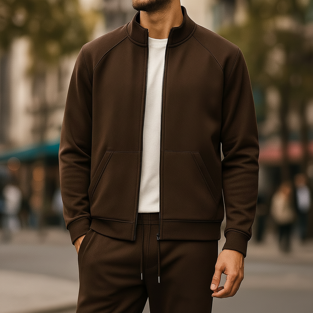 Foto lifestyle conjunto marrón mejorado