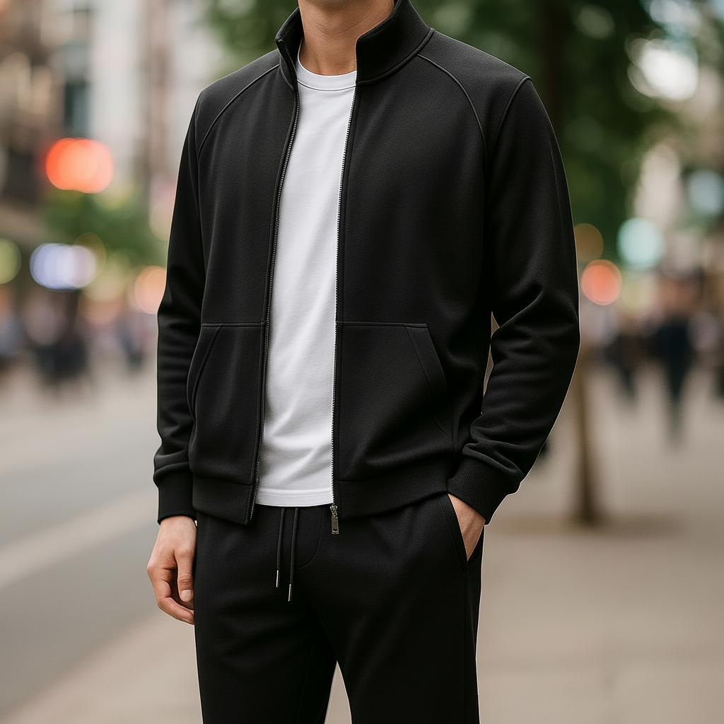 Foto lifestyle conjunto negro mejorado