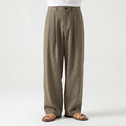 Pantalon Lino Pierna Ancha