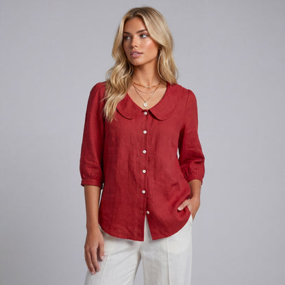 Blusa Lino Algodón