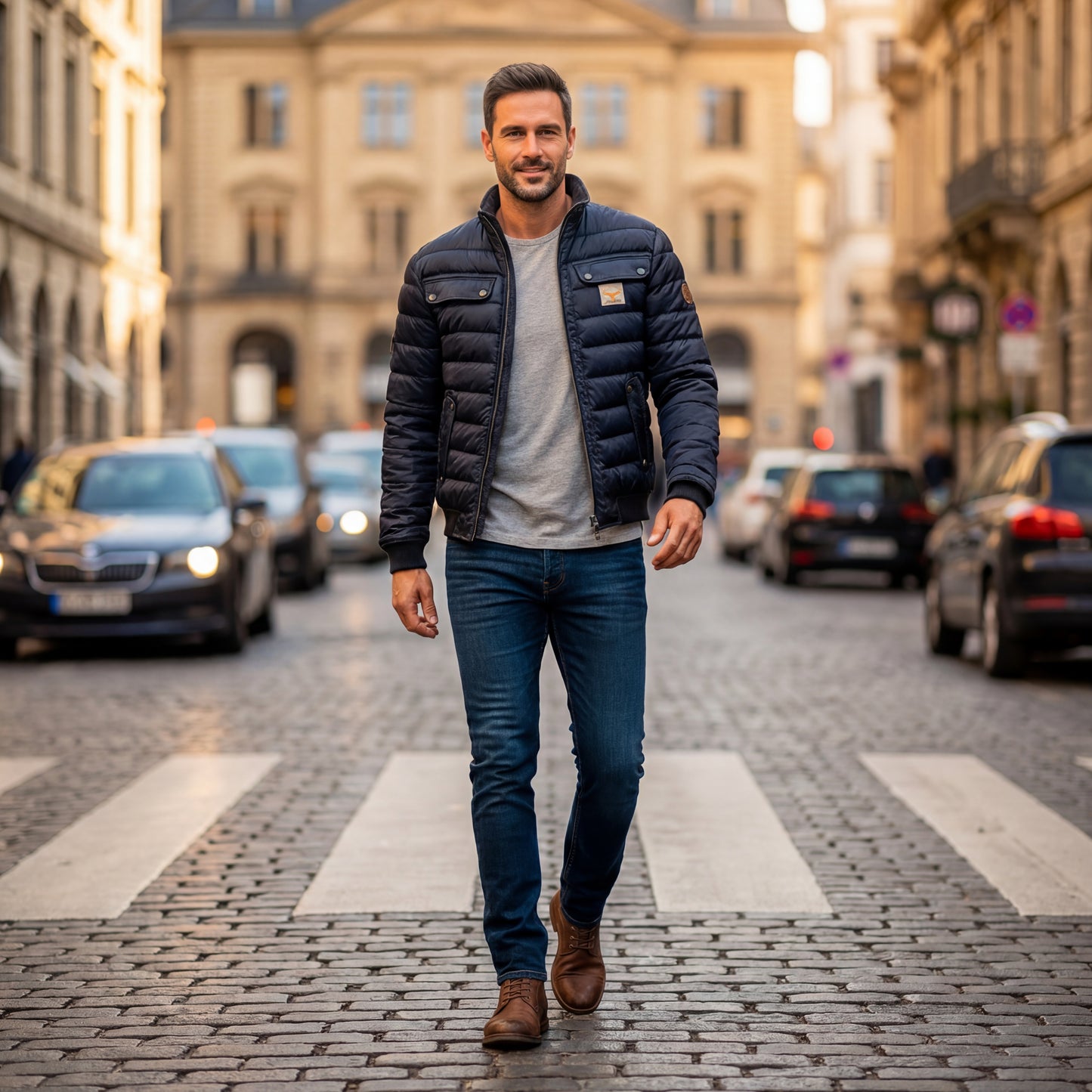 Chaqueta acolchada urbana – Estilo elegante