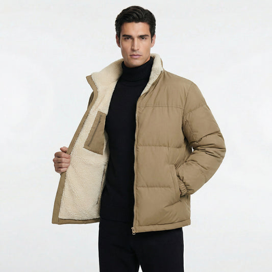 Chaqueta Elegante Reversible con Forro Polar