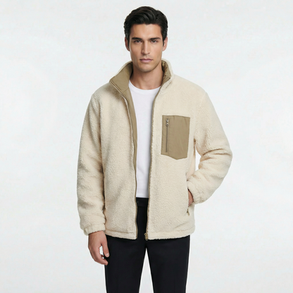 Chaqueta Elegante Reversible con Forro Polar