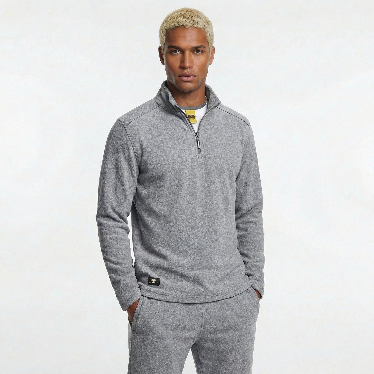 Elegante conjunto de jersey con cremallera para hombre