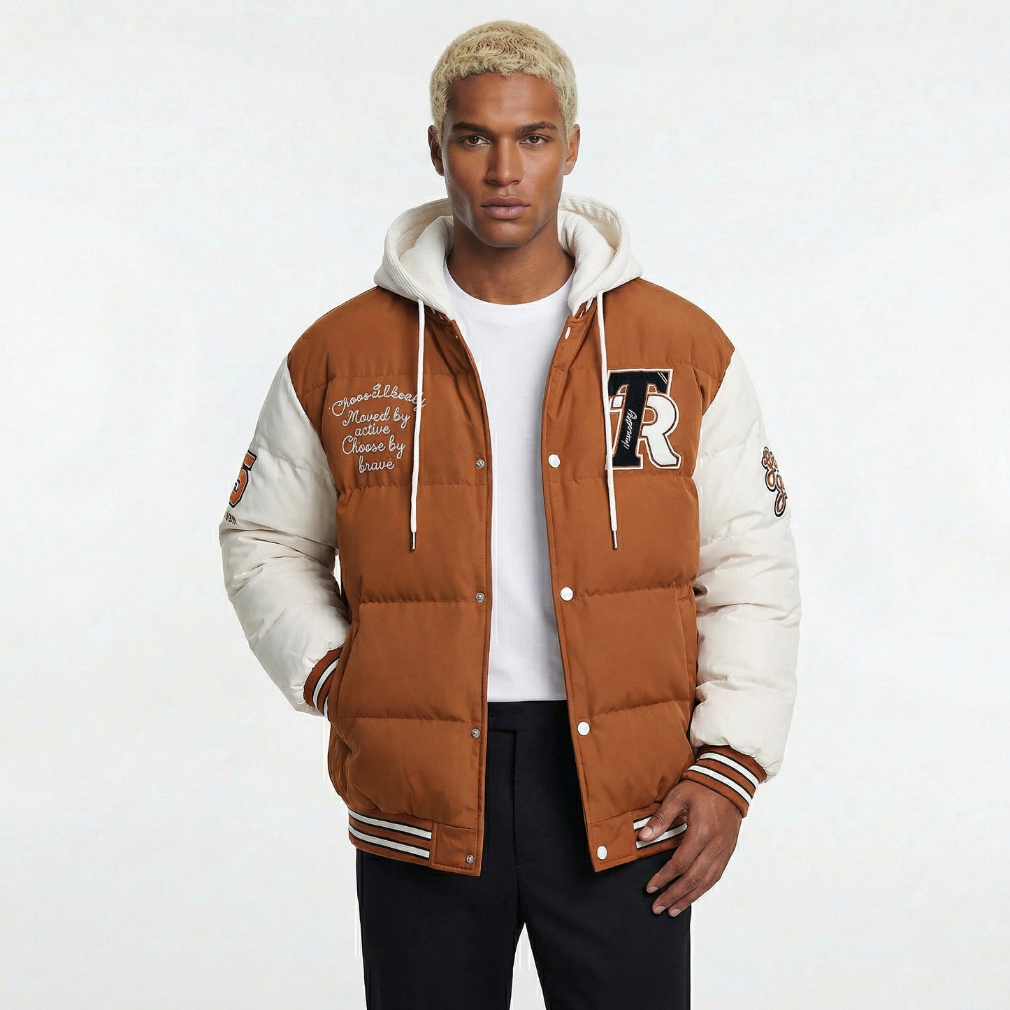 Chaqueta Elegante Acolchada con Capucha