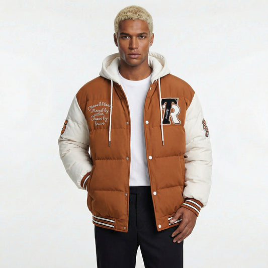 Chaqueta Elegante Acolchada con Capucha