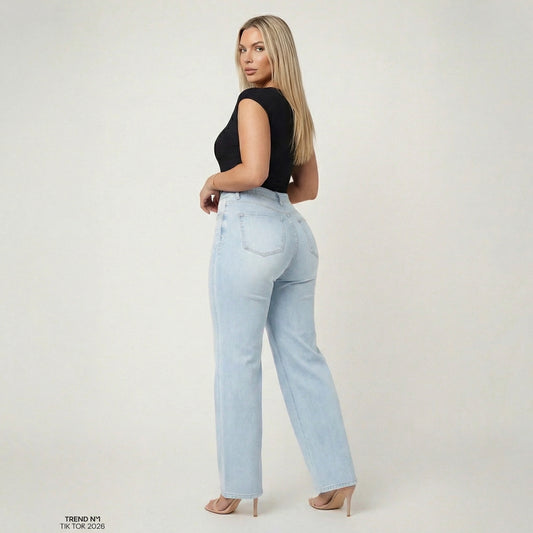 Vaquero Recto Azul Claro