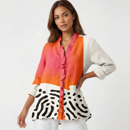 Melinda | Blusa de Lino Elegante