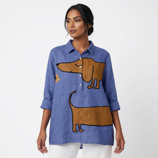 Blusa Lino Estampada