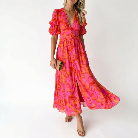 Vestido Maxi Coral