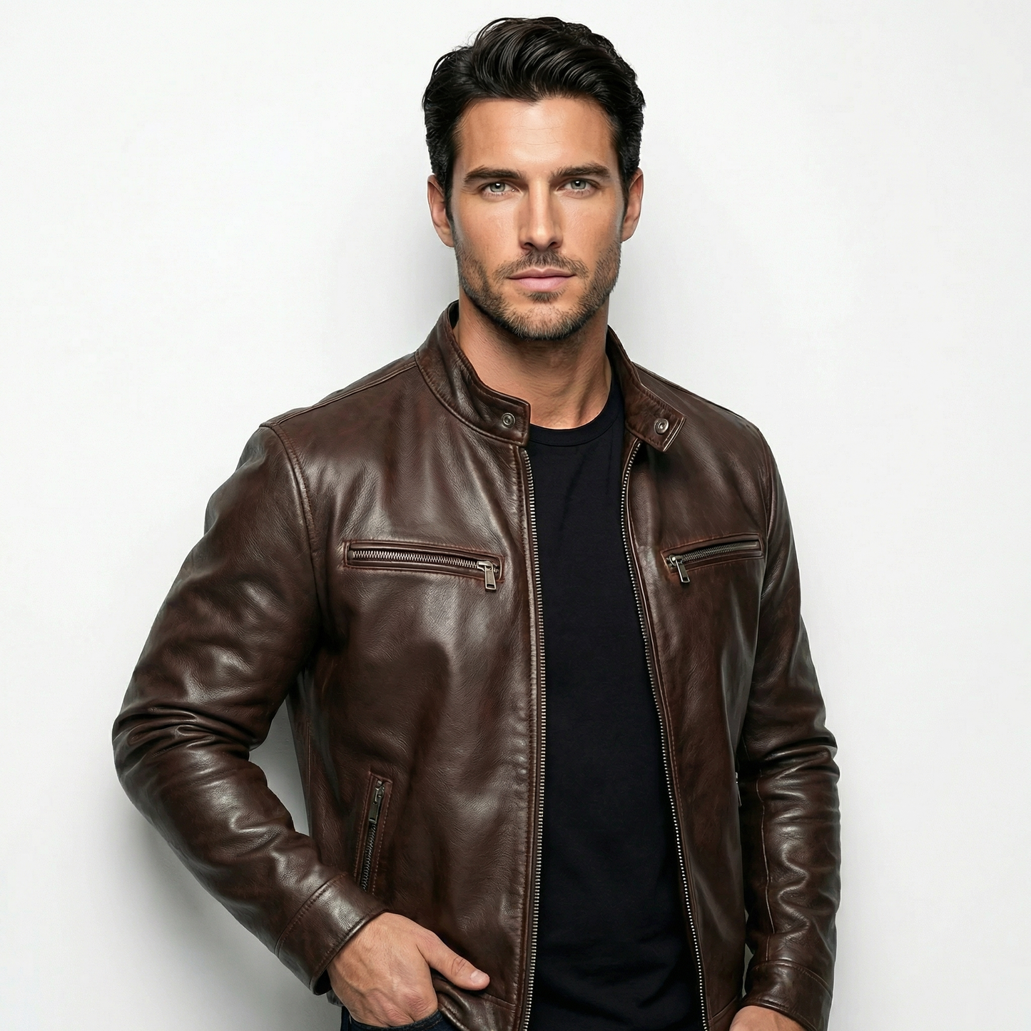 Chaqueta de Cuero Vintage
