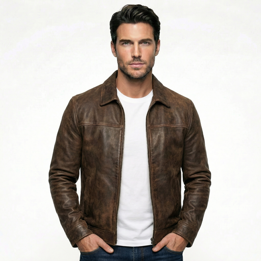 Chaqueta de Ante Solapa