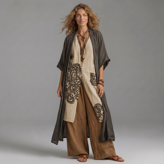 Conjunto Tres Piezas Estilo Bohemio Tribal