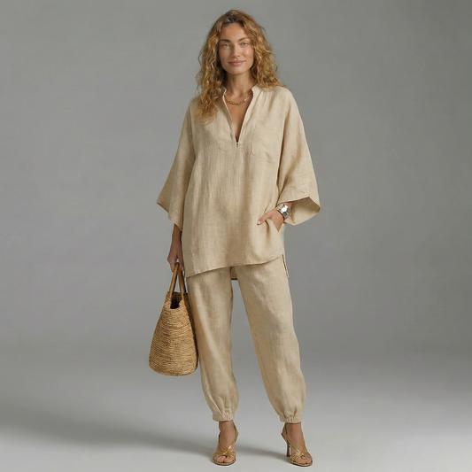 Conjunto Dobladillo Asimétrico y Pantalón Jogger