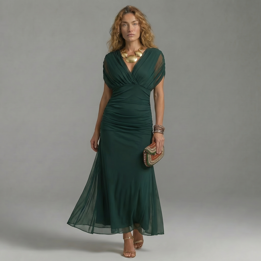 Vestido Maxi Verde Elegante