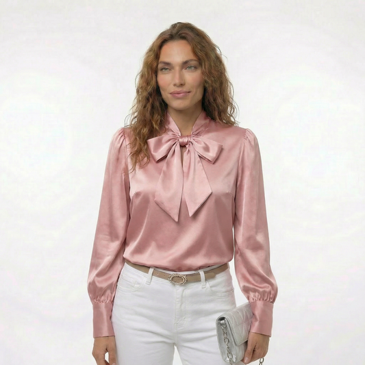 Camisa Elegante Lazo de Satén