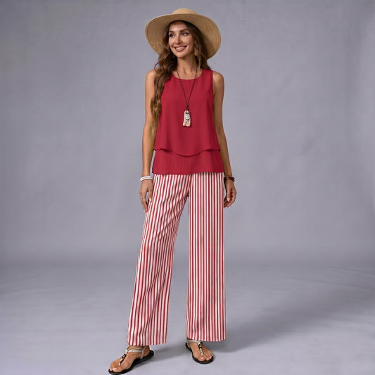 Rosavienne | Ensemble Riviera rayé