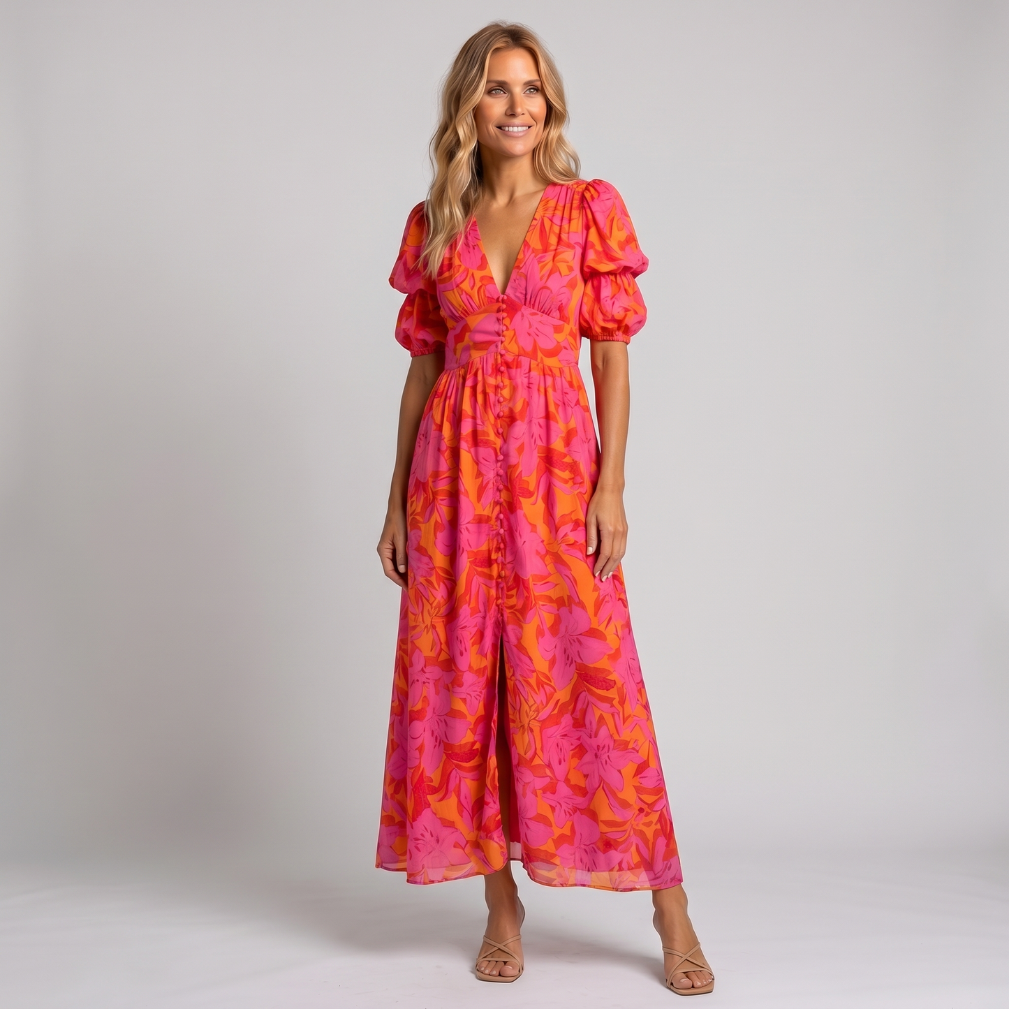 Vestido Maxi Coral