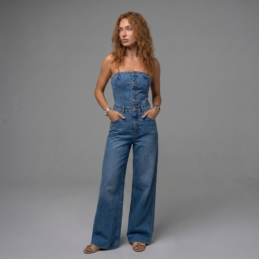 Linda | Body en jean bustier