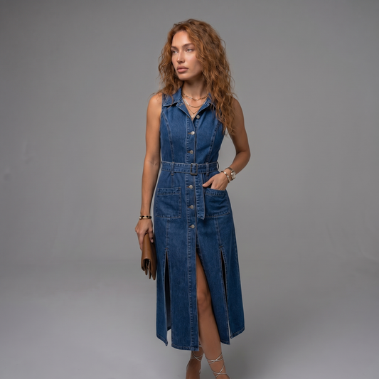 Camille | Robe avec gilet ouvert devant