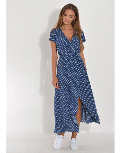 Robe midi fleurie rose