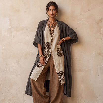 Conjunto Tres Piezas Estilo Bohemio Tribal
