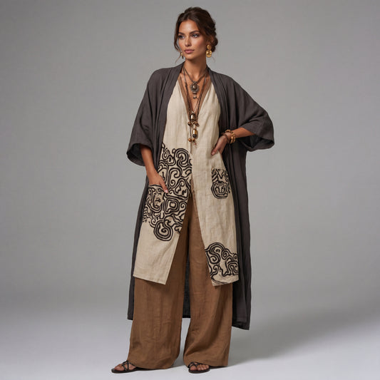 Ensemble trois pièces style bohème tribal