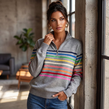Suéter Casual Estilo Colorido