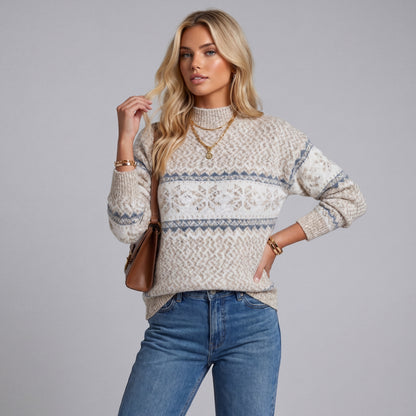 Pull nordique flocon de neige