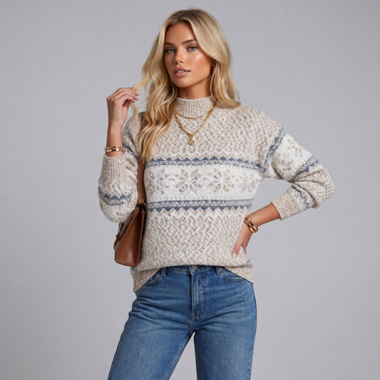 Pull nordique flocon de neige