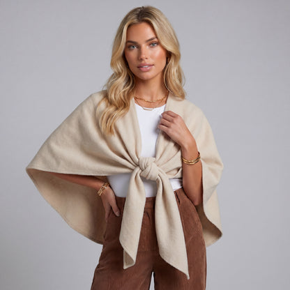 Châle drapé en polaire
