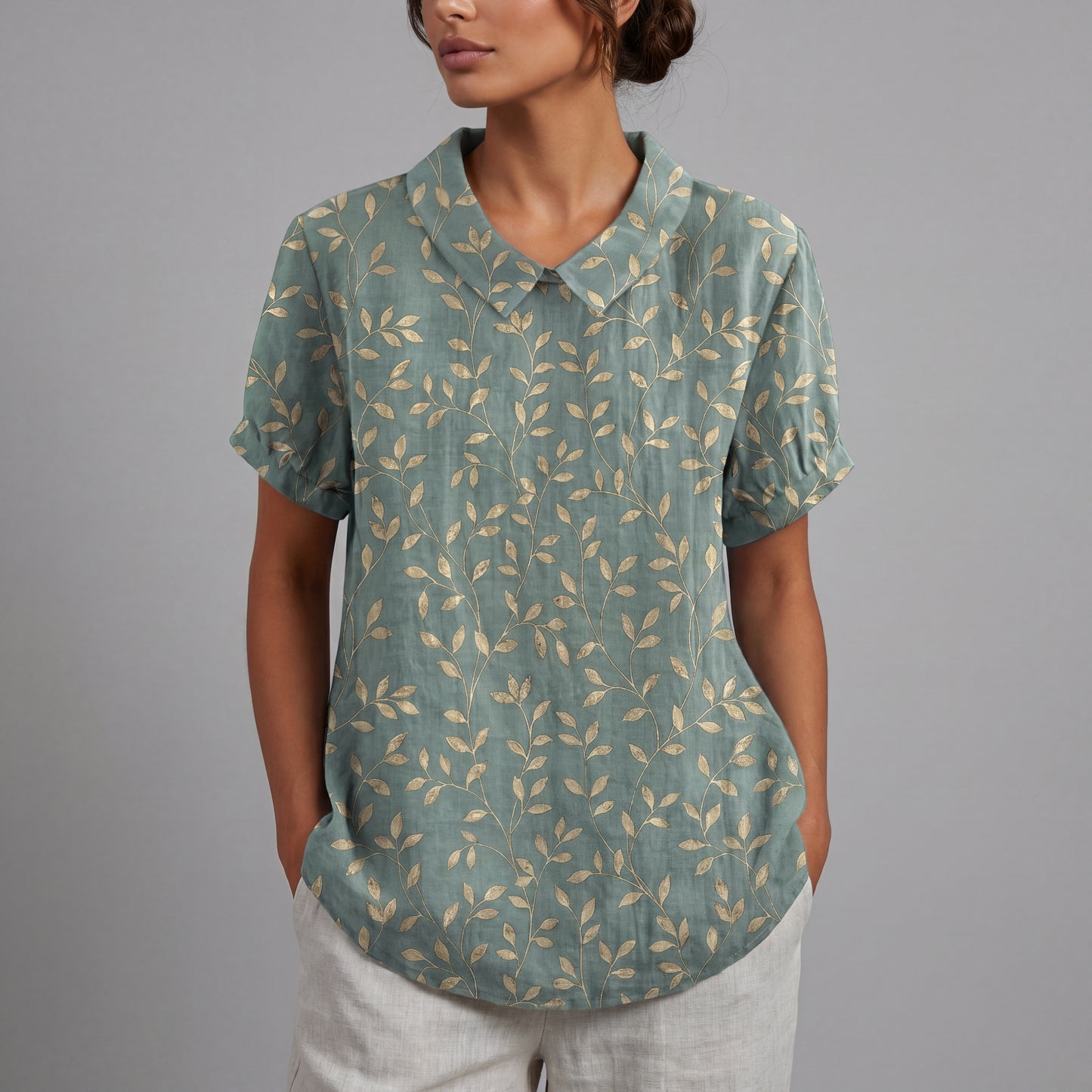 Haut floral élégant et confortable