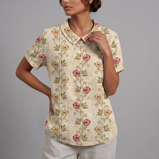 Haut floral confortable et élégant