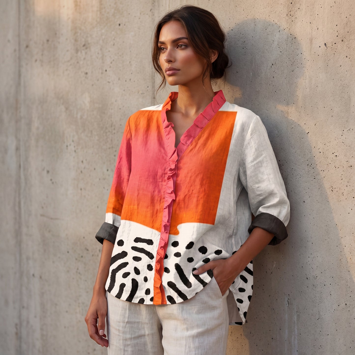 Melinda | Blusa de Lino Elegante