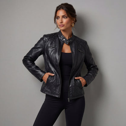 Chaqueta PU Cuero Entallada