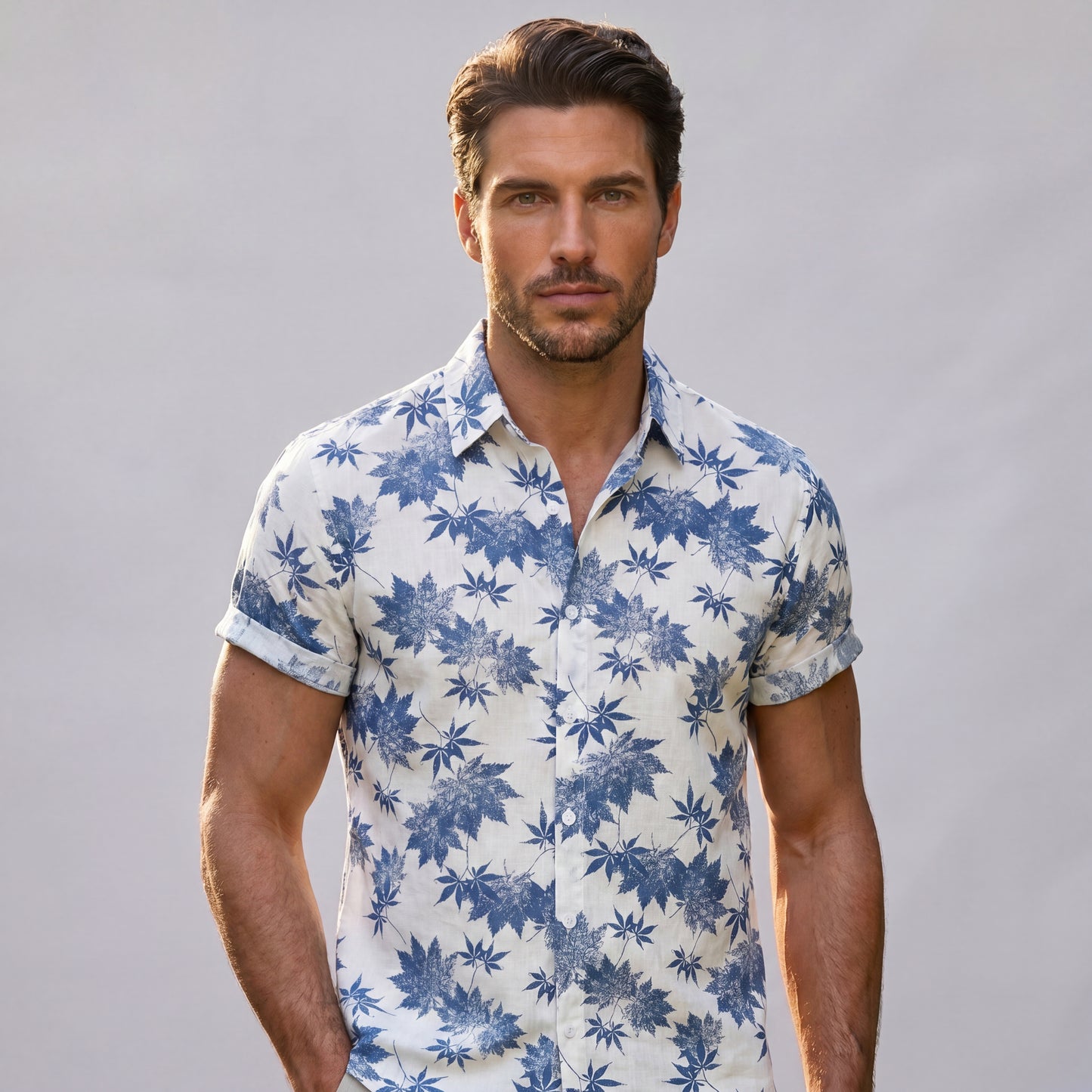 Chemise en lin Feuilles d'érable