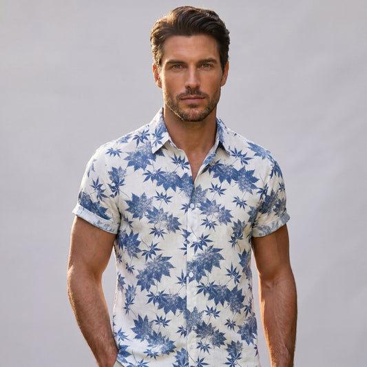 Chemise en lin Feuilles d'érable