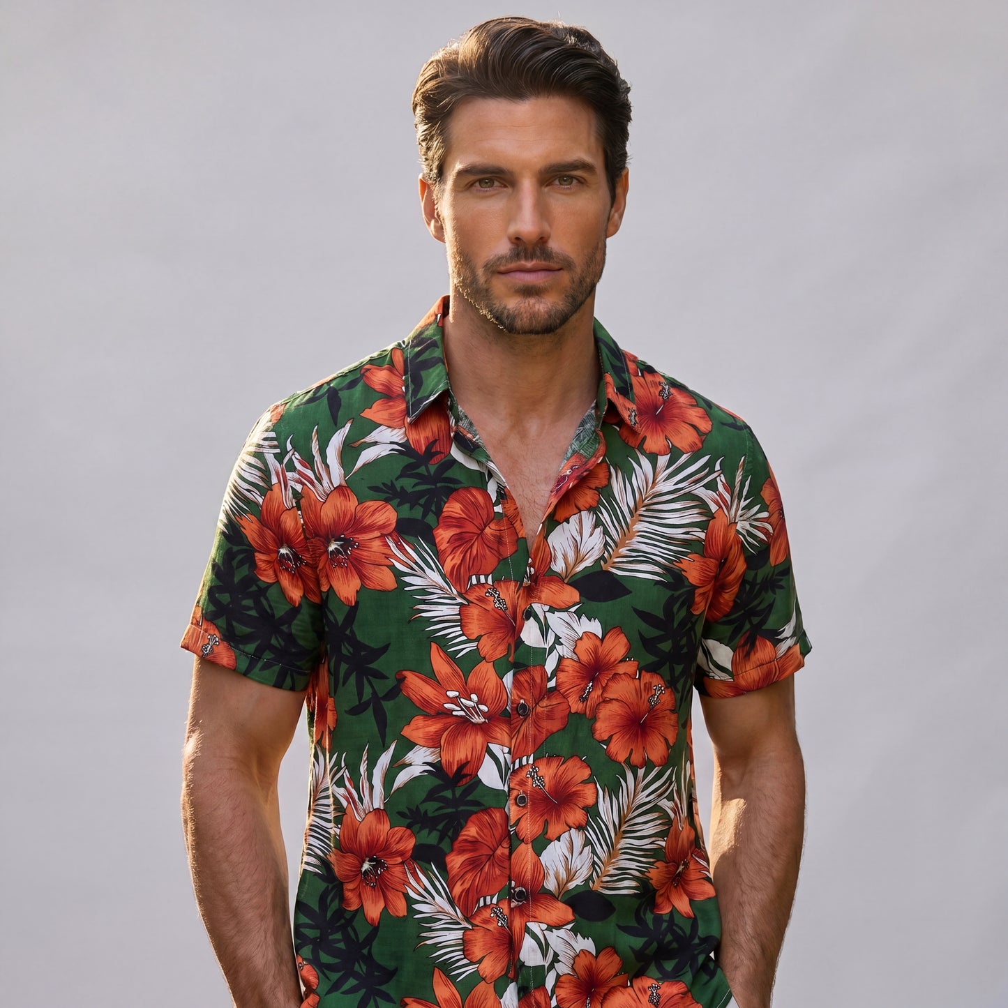 Chemise Imprimé Floral Tropical