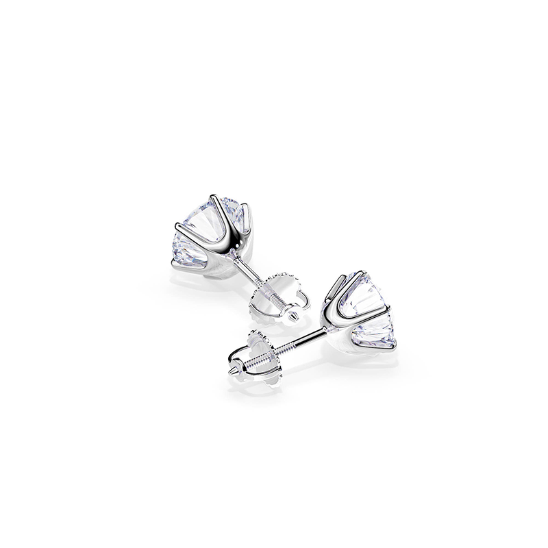 Pendientes elegantes de oro blanco Tera