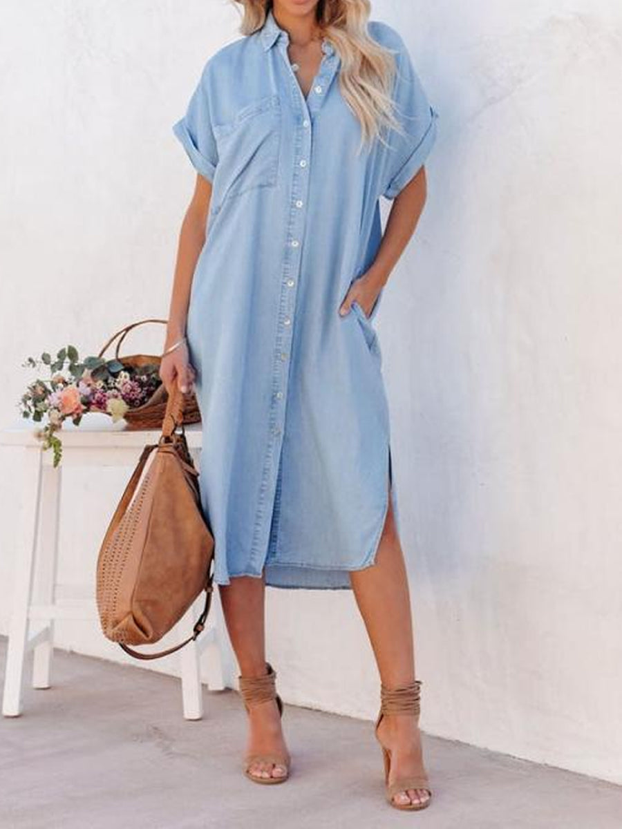 Karen | Robe chemise en jean léger
