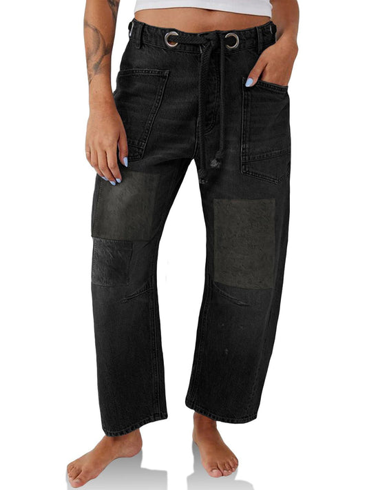 Margaret | Jeans Patchwork con Cuerda