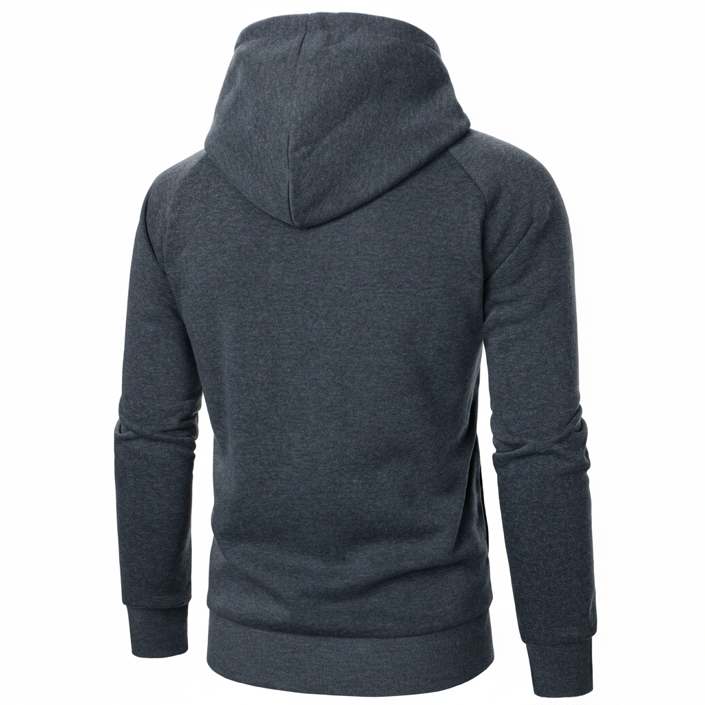 Sudadera azul grisáceo vista trasera mejorada