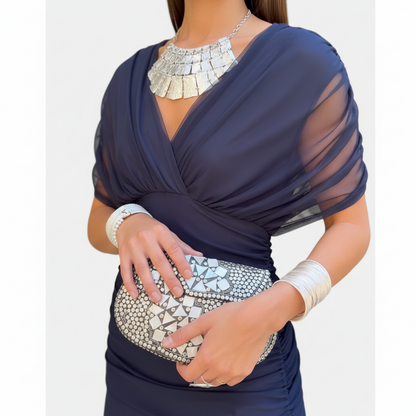 Robe longue verte élégante
