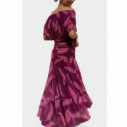Vestido burdeos mejorado