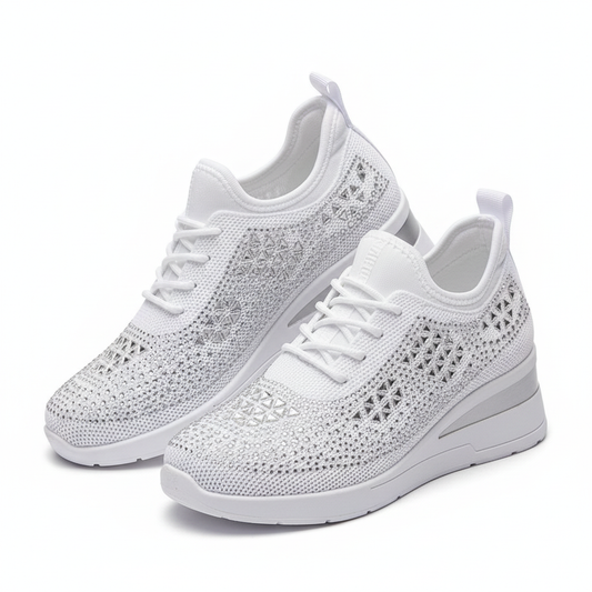 Zapatillas blancas con cristales